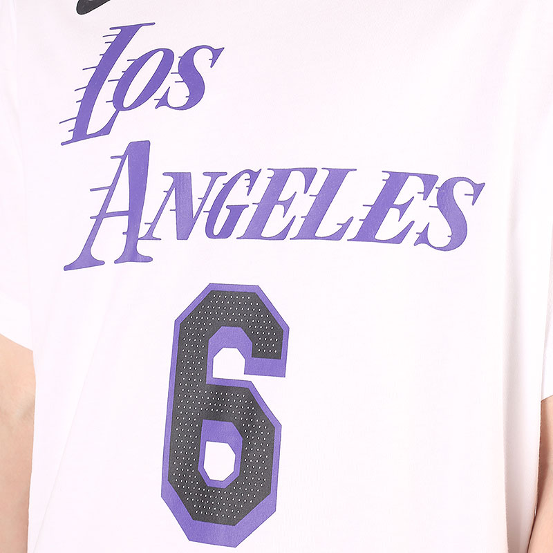 мужская белая футболка Nike Los Angeles Lakers City Edition NBA T-Shirt DV5993-100 - цена, описание, фото 2